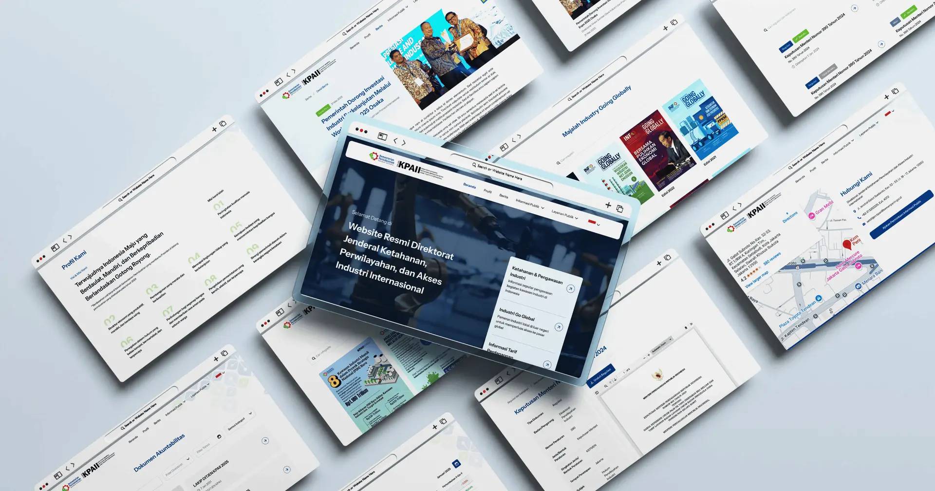 KPAII Website for Indonesia Ministry of Industry mockup 1